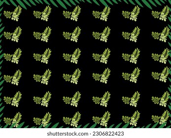 Green leaf pattern colourful foliage