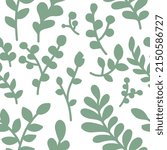Green Leaf Pattern Drawing Vector Image