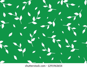 Green Leaf Pattern, Nature seamless design