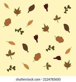 green leaf pattern on cream background