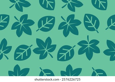 Green Leaf pattern seamless. Nature pattern with leaves shape