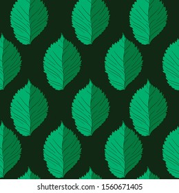 Green Leaf Pattern Seamless, Vector Illustration stock. Design print foliage for textile