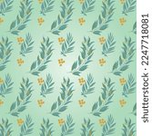 Green Leaf Pattern Vector Art