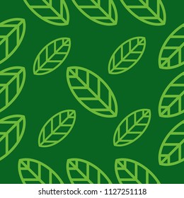 Green leaf pattern vector design.