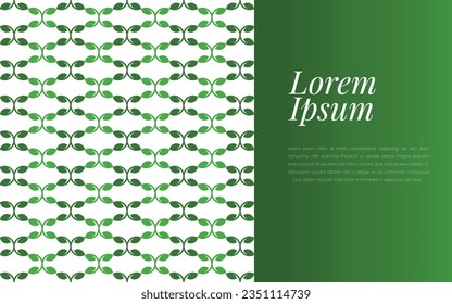 Green leaf pattern. Vector leaf with free space for text. Green leaf pattern conceptual vector illustration. Environment, and nature concept mandala design.
