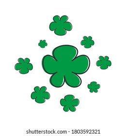 green leaf pattern vector illustration