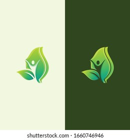 Vektorillustration für das Premium-Logo von Green Leaf People