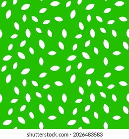 Green leaf, petal shape, greenery foliage symbol seamless repeatable pattern, background, texture