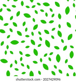 Grünes Blatt, Blütenform, Symbol für das grüne Blattbild, nahtlos wiederholbares Muster, Hintergrund, Textur