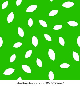 Hoja verde, forma pétal, símbolo foliage de vegetación sin fisuras patrón repetible, fondo, textura