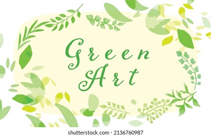 Green leaf plant background illustration