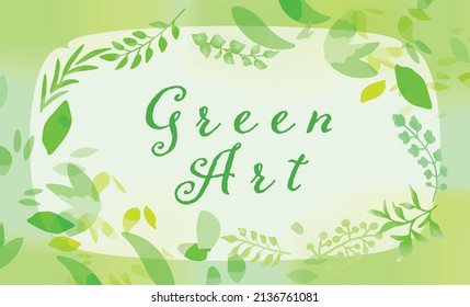 Green leaf plant background illustration