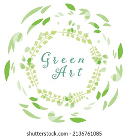 Green leaf plant background illustration