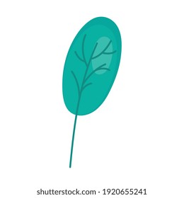 green leaf plant easter season icon vector illustration design