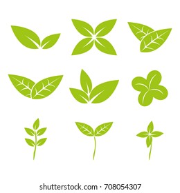 Green leaf plant icon eco design, Vector illustration EPS10.