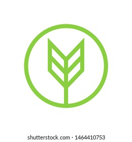 Green Leaf Plant Nature Farm Business Company Vector Logo Design