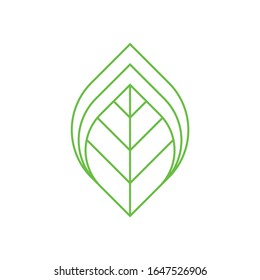 Green Leaf Plant Nature Farm Business Company Vector Logo Design