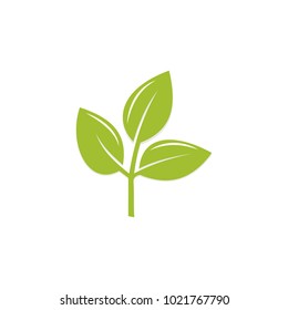 green leaf plant seed nature vector logo - Shutterstock ID 1021767790