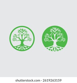 Green Leaf Plant Symbol nature icon and tree logo design graphic

