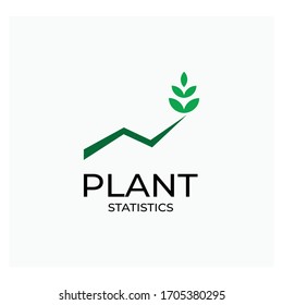 green leaf green plantation statistics logo or leaf icon ecology leaf statistic for industrial use  