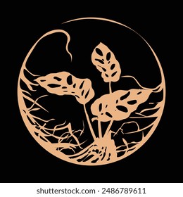 green leaf plants logo design