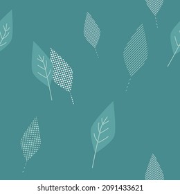 grünes Blatt und Polka-Punkt nahtloser Hintergrund für Stoffmuster