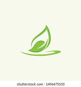  Green Leaf Pure Naturally Creative Business Logo