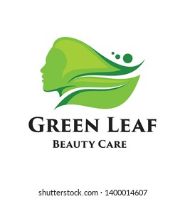 green leaf queen beauty care logo template