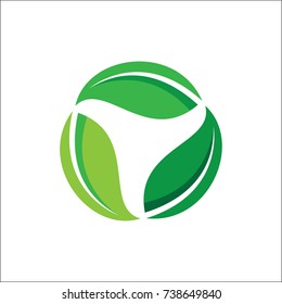 green leaf recycle logo