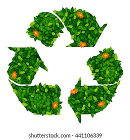 green leaf recycling symbol