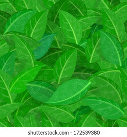 green leaf seamless pattern