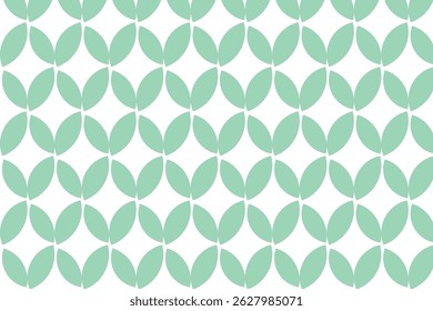 Green Leaf Seamless Pattern Background , seamless pattern featuring stylized green leaves on a light background, ideal for eco-friendly designs, wallpapers, and textiles.