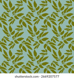 Projeto liso padrão sem emenda de folha verde