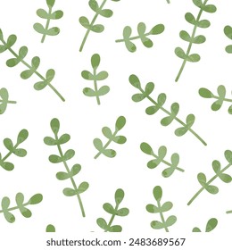 Green leaf seamless pattern repeatable tile in shabby chic vintage old paper book texture