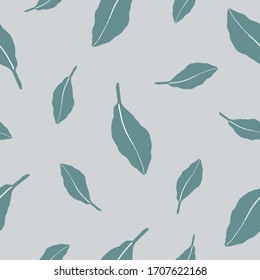 Green leaf seamless repeat pattern, minimal design, card, wrapping, gift