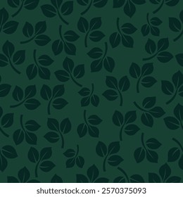 green leaf seamless vector pattern background