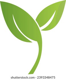 green leaf seed nature logo
