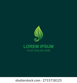 Logotipo de la letra J en forma de hoja verde, que representa la naturaleza y la marca comercial ecológica.