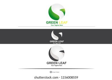 Green Leaf shutterstock Logo Template