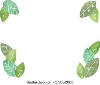 Fondo de ilustración simple de hoja verde