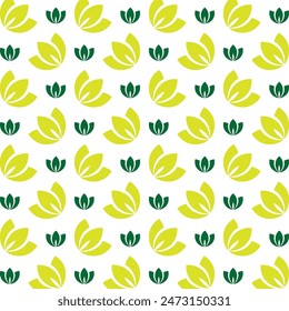 Green leaf skilled trendy multicolor repeating pattern vector illustration design