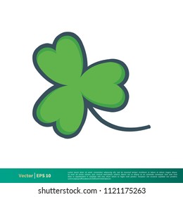 Green Leaf St. Patrick Day Icon Vector Logo Template Illustration Design. Vector EPS 10.