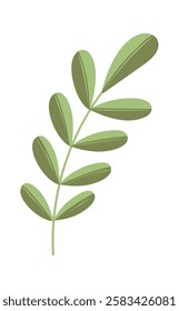 Green leaf stem Easter symbol