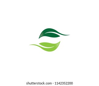Green leaf symbol illustration