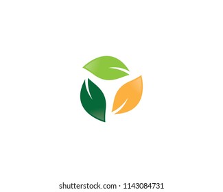 Green leaf symbol illustration