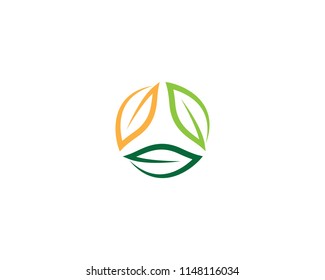 Green leaf symbol illustration