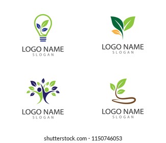 Green leaf symbol illustration