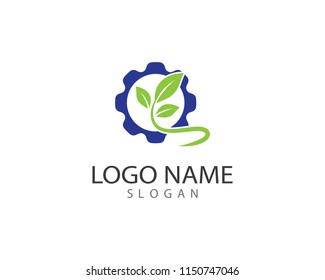 Green leaf symbol illustration
