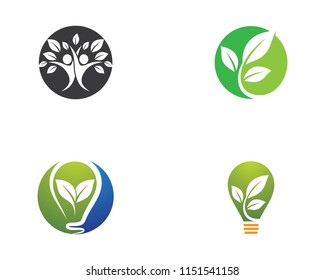 Green leaf symbol illustration