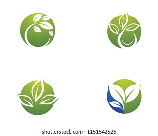 Green leaf symbol illustration